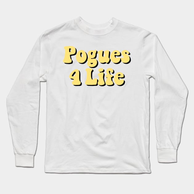 Pale Yellow Pogues 4 Life / P4L Long Sleeve T-Shirt by cartershart